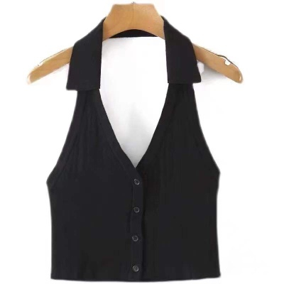 LANJIEXI Áo Hai Dây Cài Nút Thiết Kế Mới Thời Trang Mùa Xuân Theo Phong Cách Hàn Quốc Cho Nữ