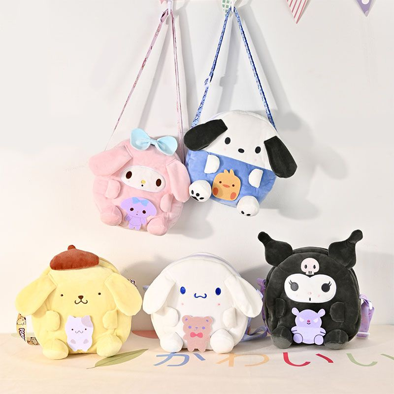 SANRIO Ba Lô Đeo Vai 20cm In Hoạt Hình My Melody Kitty Kuromi Hello Kitty Kiểu Nhật Bản Dễ Thương