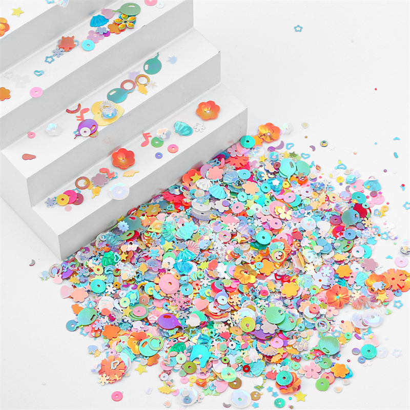 Beadia Hộp 20g Hạt Kim Sa 3-6mm Trang Trí Móng Tay Nghệ Thuật