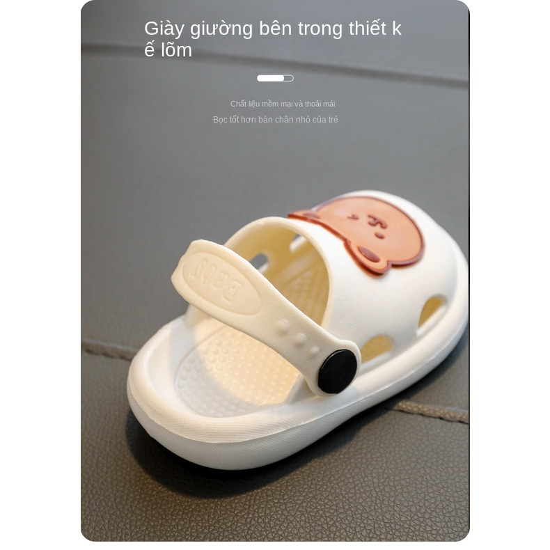CUTE Trẻ em dễ thương phim hoạt hình chống trượt bao đầu bạn học dép và dép nam nữ