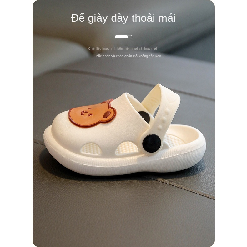 CUTE Trẻ em dễ thương phim hoạt hình chống trượt bao đầu bạn học dép và dép nam nữ