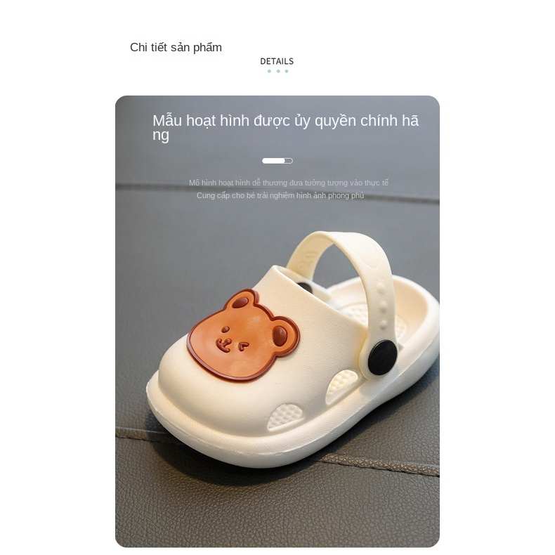 CUTE Trẻ em dễ thương phim hoạt hình chống trượt bao đầu bạn học dép và dép nam nữ