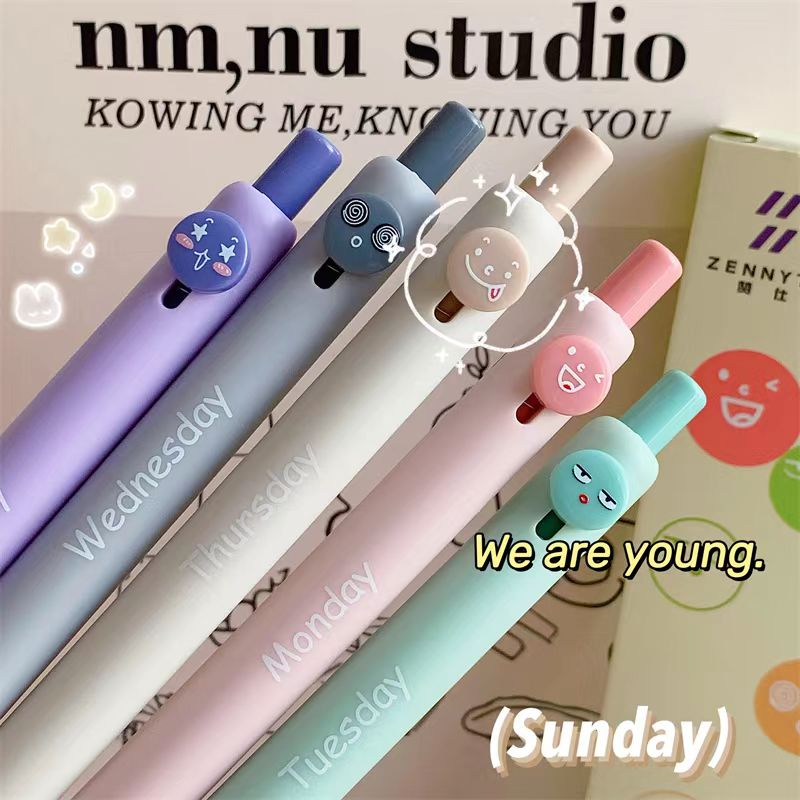 Bút Mực Đen Ngòi 0.5MM Tạo Hình Các Biểu Tượng Cảm Xúc