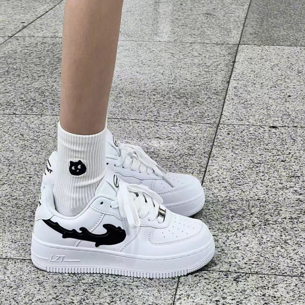 🔥Gửi chất tẩy rửa🔥Giày Thể Thao Đế Dày Mũi Tròn Màu Trơn Thời Trang Mùa Xuân 2023 Cho Nữ