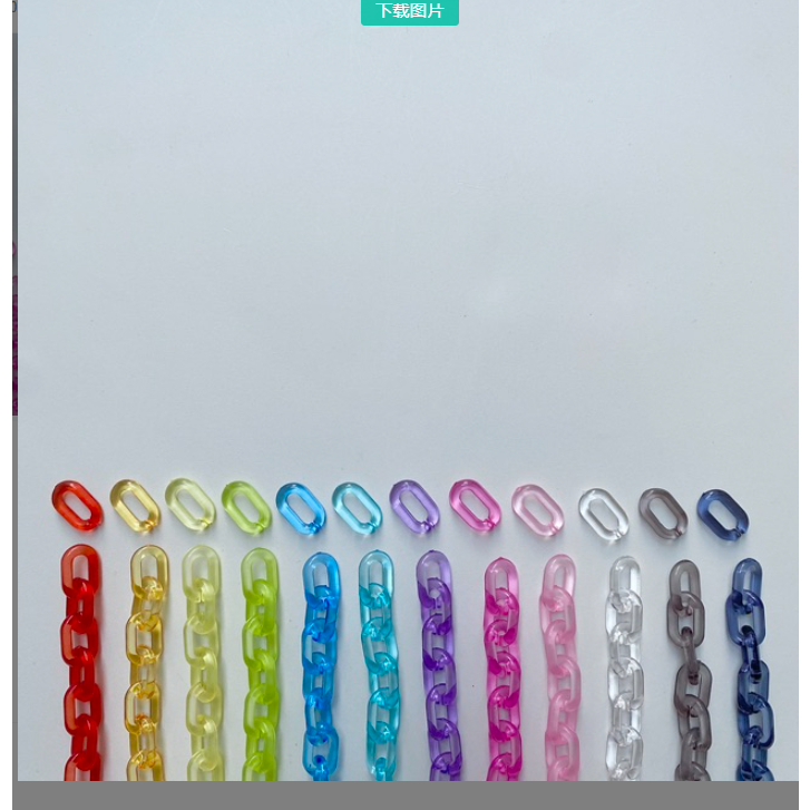 Set 100 Vòng Nối Dây Xích acrylic Trong Suốt 10 * 15mm / 11 * 16mm