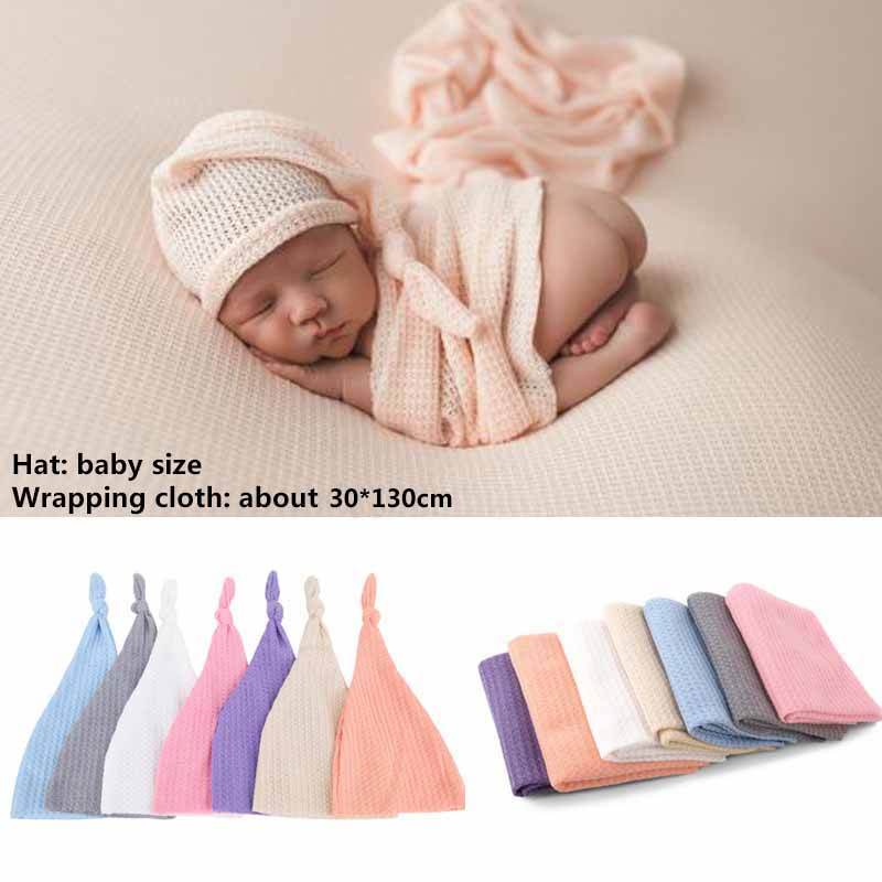 Chăn Quấn Kèm Nón Xinh Xắn Dùng Làm Đạo Cụ Chụp Ảnh Cho Bé Sơ Sinh