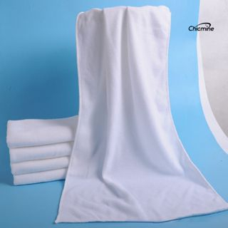 Chicmine 1 Khăn Tắm Mềm Màu Trắng Dùng Trong Khách Sạn / Du Lịch Kích Thước 30x70cm