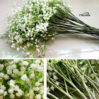 Chicmine 1 Bông Hoa Babysbreath Gypsophila Nhân Tạo Bằng Lụa DIY Trang Trí Nhà Cửa / Tiệc Cưới