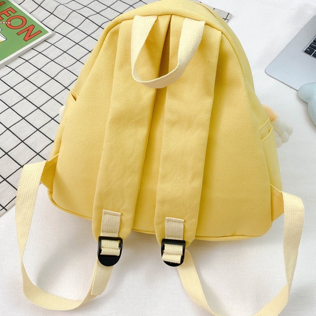 Balo Đi Học Nữ Canvas Mềm Mại Hình Pho Mát Dễ Thương Phong Cách Nhật Bản HZFTR0538