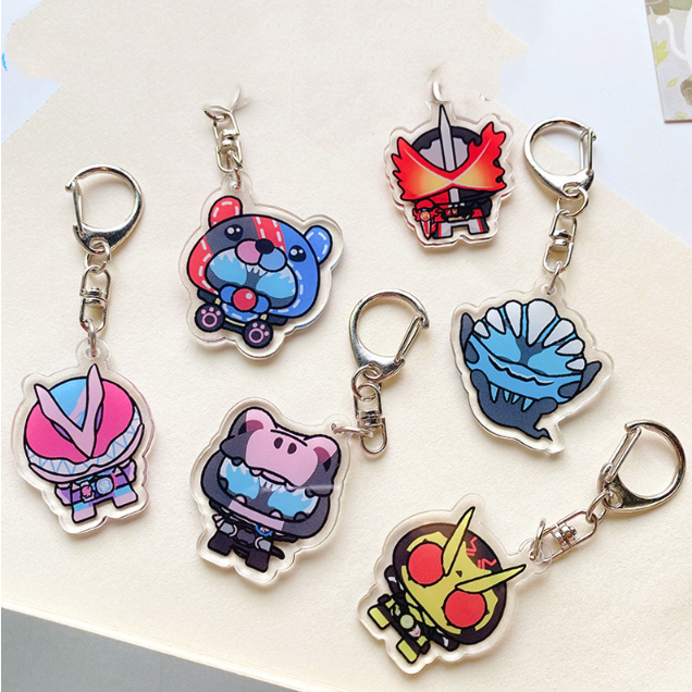 Móc Khóa Acrylic Hình Siêu Nhân Kamen Rider Merchandise Hoạt Hình Dễ Thương