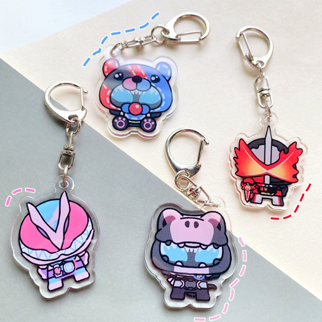 Móc Khóa Acrylic Hình Siêu Nhân Kamen Rider Merchandise Hoạt Hình Dễ Thương