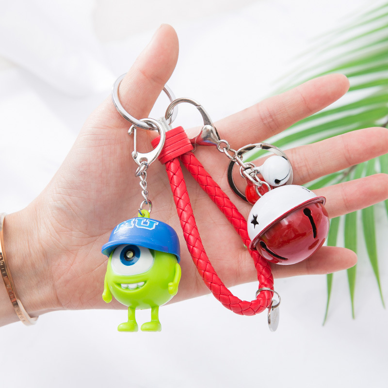 Móc Khóa Hình Quái Vật Mắt To Phát Sáng Và Âm Thanh Dễ Thương