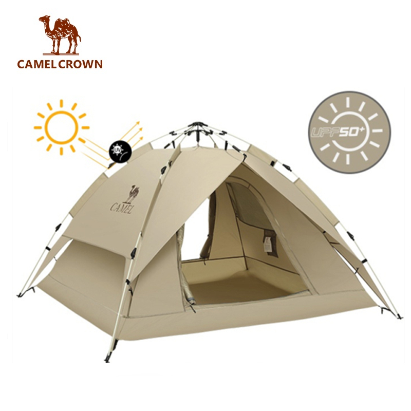 Lều cắm trại CAMEL CROWN khung mở tự động thích hợp cho 3-4 người