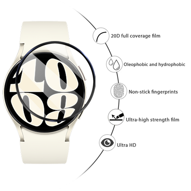 Kính Cường Lực 3D HD Bảo Vệ Màn Hình Đồng Hồ Samsung Galaxy Watch 6 5 4 Pro 45mm 44mm 40mm Watch4 Watch6 Classic 42mm 46mm 43mm 47mm