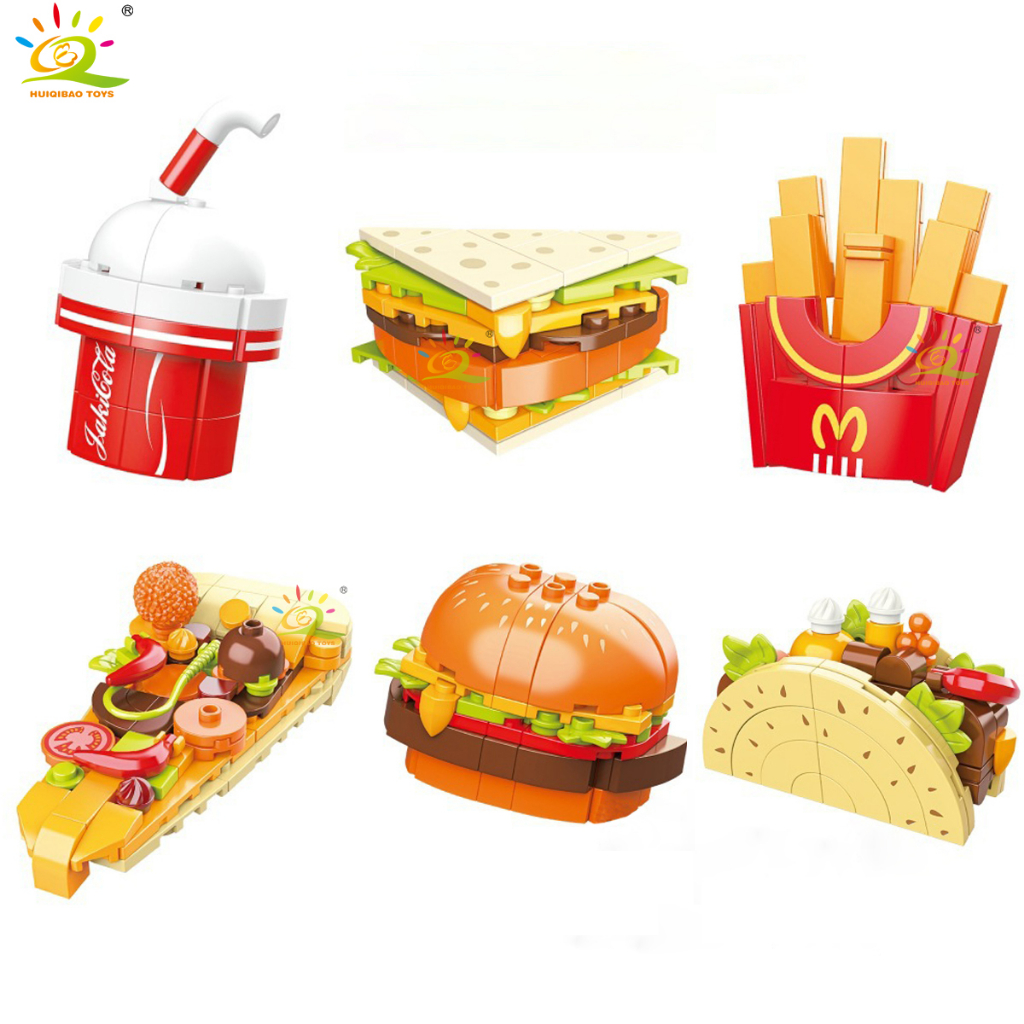 Bộ Đồ Chơi Lắp Ráp Nam Châm Hình Thức Ăn Nhanh Dễ Thương Cho Bé