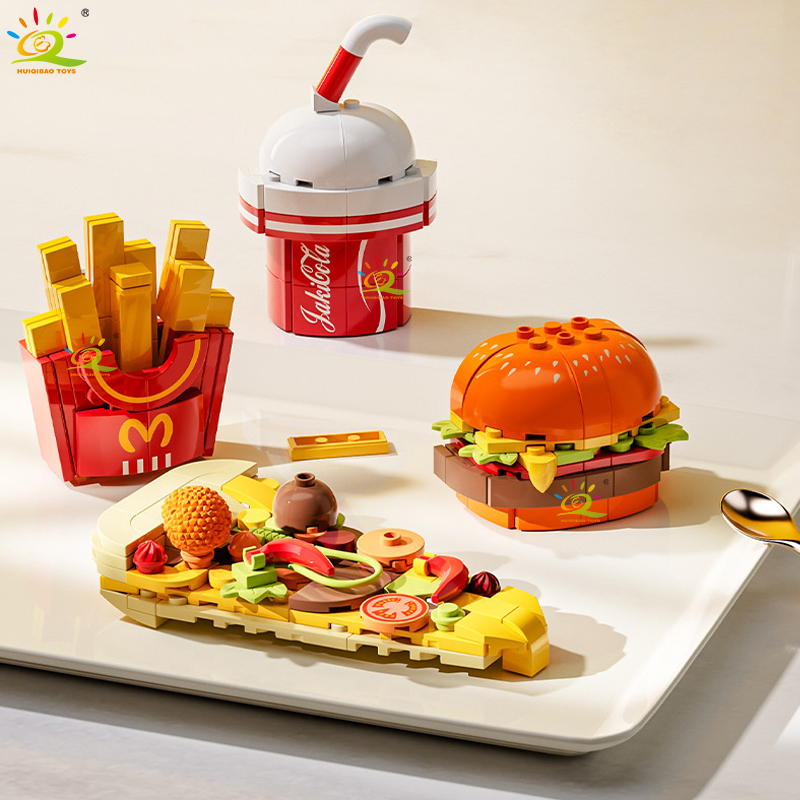 Bộ Đồ Chơi Lắp Ráp Nam Châm Hình Thức Ăn Nhanh Dễ Thương Cho Bé
