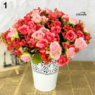 Chicmine 1 Bó Hoa Hồng Giả 21 Bông Trang Trí Tiệc Cưới