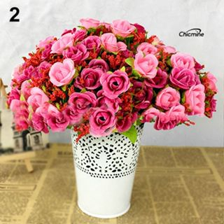 Chicmine 1 Bó Hoa Hồng Giả 21 Bông Trang Trí Tiệc Cưới