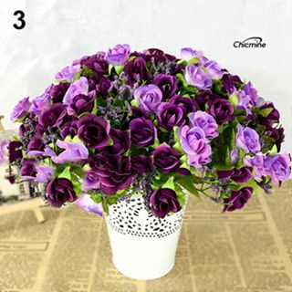 Chicmine 1 Bó Hoa Hồng Giả 21 Bông Trang Trí Tiệc Cưới