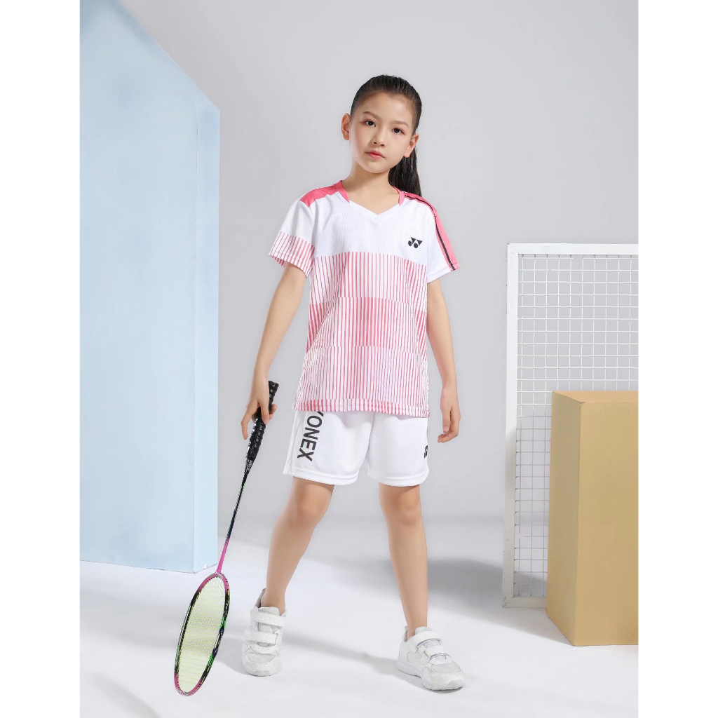 Bộ Quần Áo Chơi Cầu Lông Tay Ngắn Yonex Dành Cho Trẻ Em