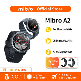 Đồng Hồ Thông Minh Mibro A2 Bluetooth HD 2ATM Chống Nước 4 PD HR Theo Dõi Sức Khỏe 70 Chế Độ