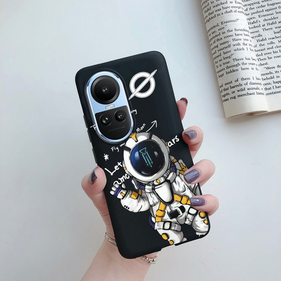 Ốp Điện Thoại Silicon Mềm Hình Phi Hành Gia Cho OPPO Reno 10  / Reno 10 Pro  2023 Reno10 10Pro 5G