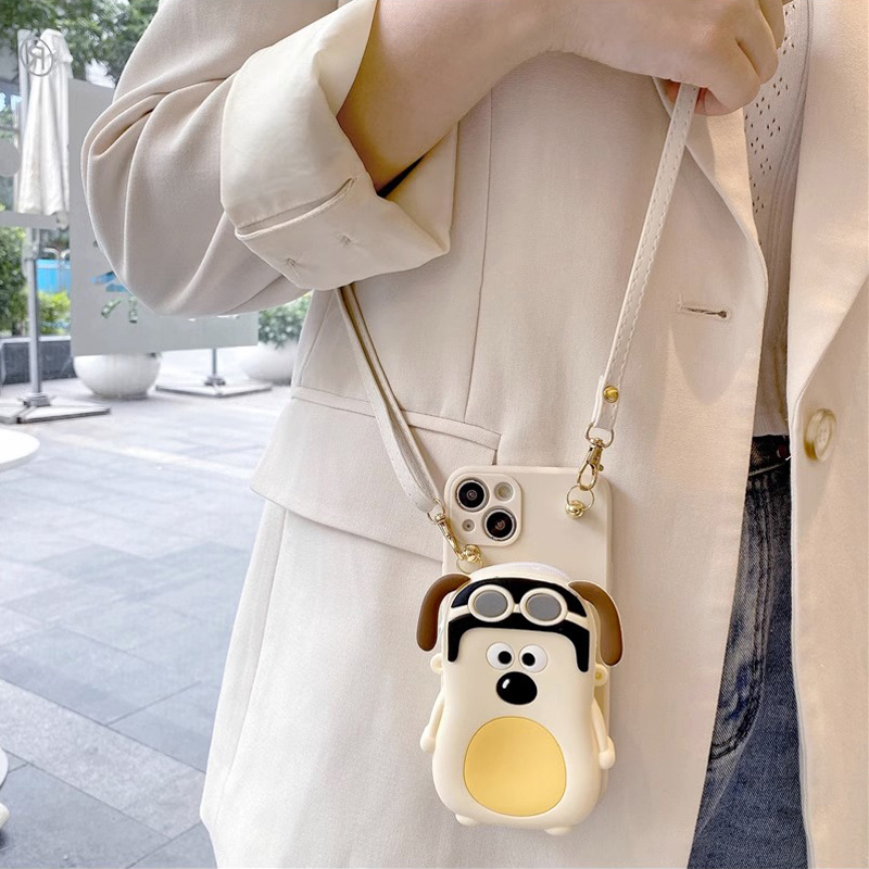 Ốp Điện Thoại Mềm Dạng Ví Hình Chú Cún Cho OPPO Reno 8T 8Z 7Z 6Z 10 Pro 5G A78 A74 A95 A54 A76 A96 A12 A93 A5 A9 A31 2020 F11 Pro