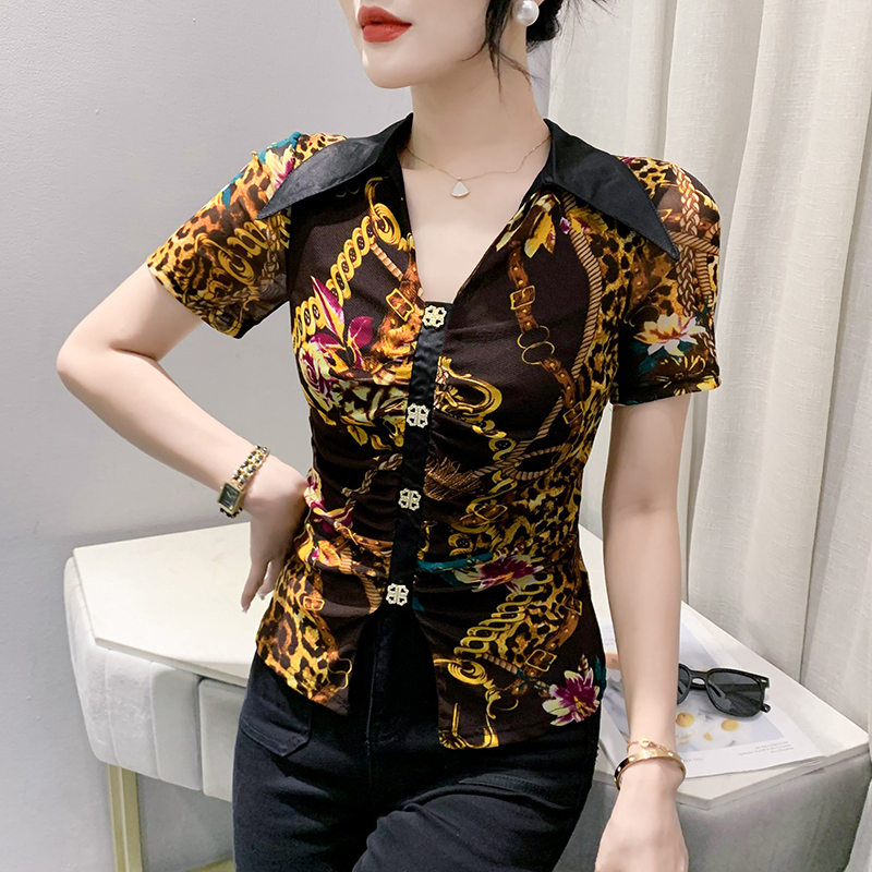 Áo Thun Tay Ngắn Dáng Ôm In Họa Tiết Thời Trang Mùa Hè 2023 Kích Thước 3XL Cho Nữ