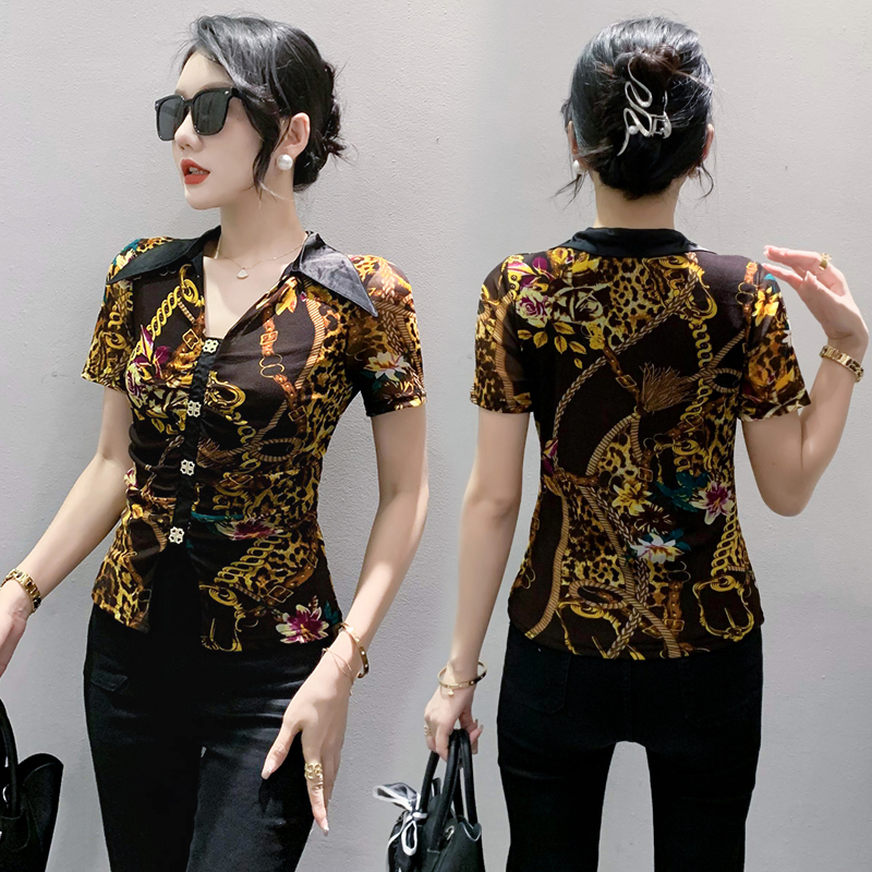 Áo Thun Tay Ngắn Dáng Ôm In Họa Tiết Thời Trang Mùa Hè 2023 Kích Thước 3XL Cho Nữ