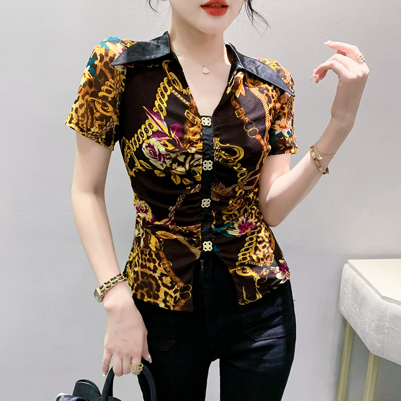 Áo Thun Tay Ngắn Dáng Ôm In Họa Tiết Thời Trang Mùa Hè 2023 Kích Thước 3XL Cho Nữ