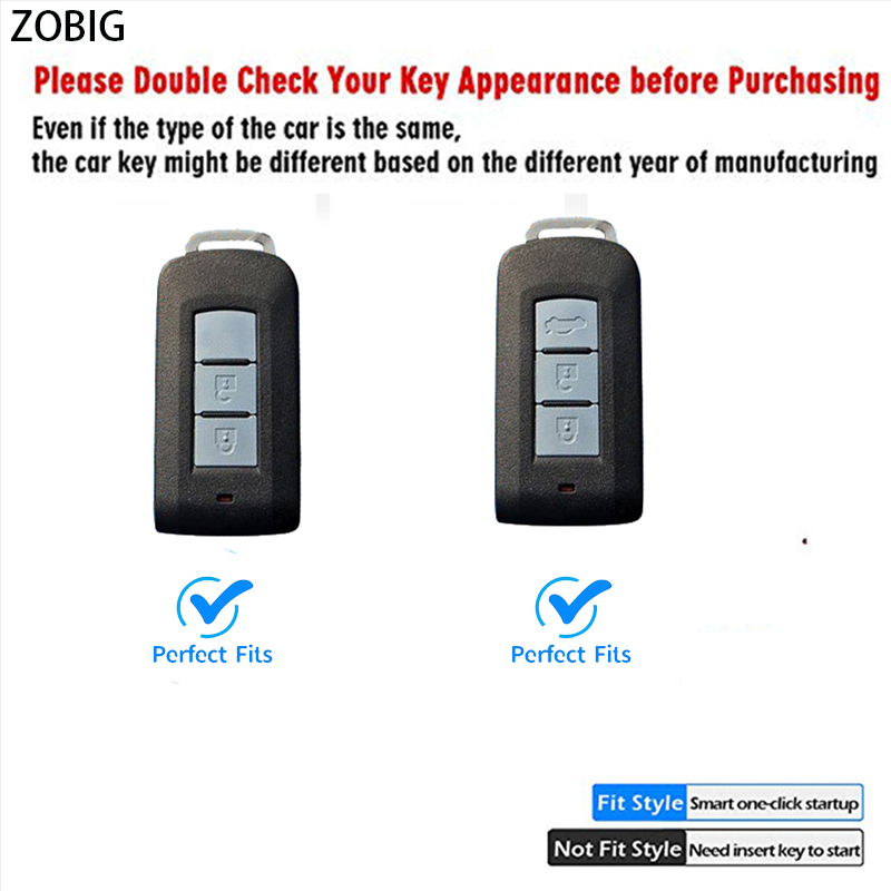 Vỏ Bọc Chìa Khóa Bằng Nhôm + Da Cho Mitsubishi Xpander Attrage Outlander Mirage Pajero Sport Triton Eclipse Cross Montero