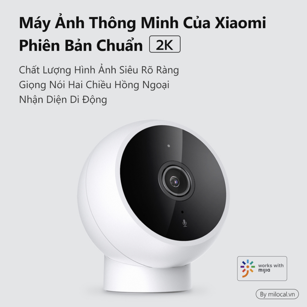 Camera Thông Minh Xiaomi 2K Có Tầm Nhìn Ban Đêm Hồng Ngoại