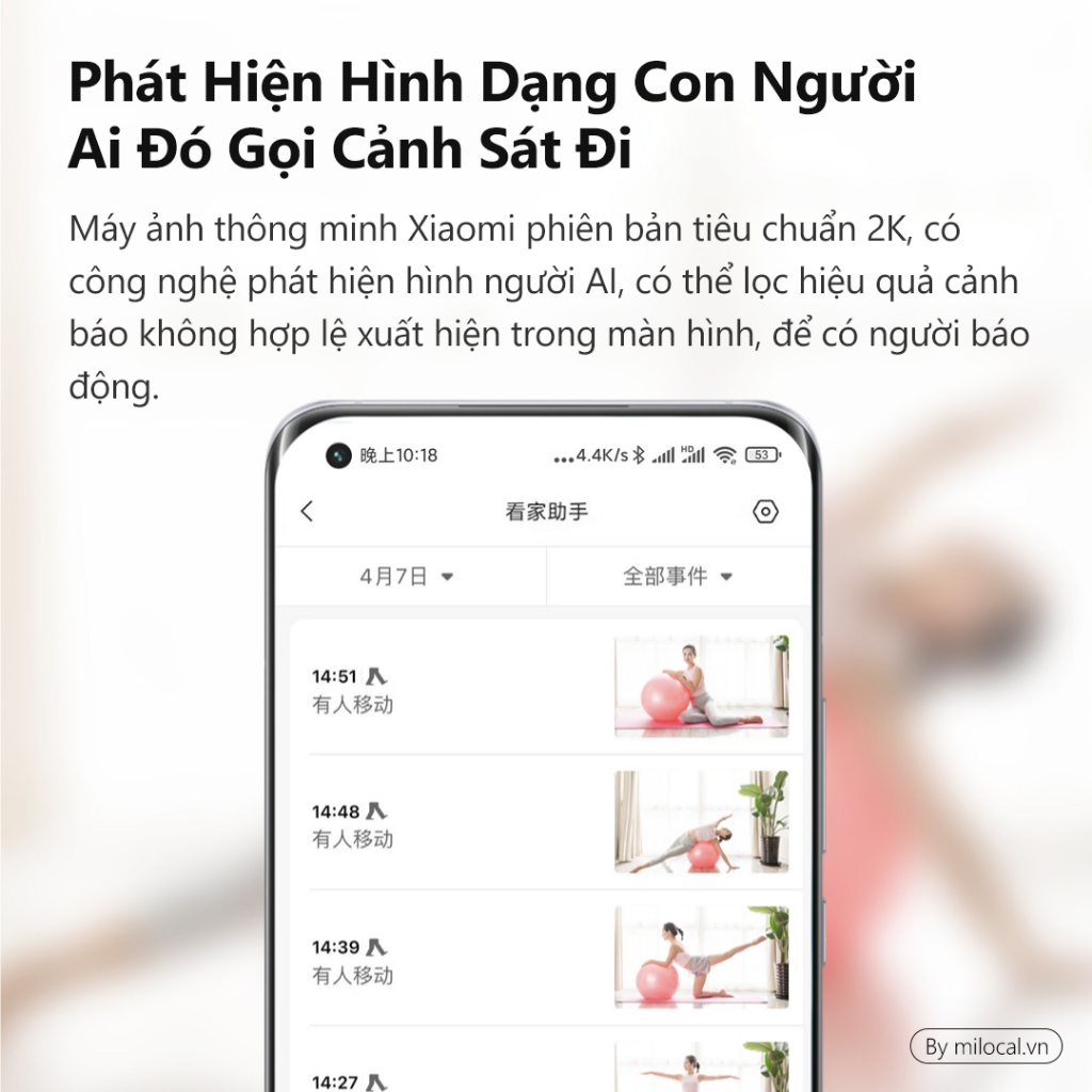 Camera Thông Minh Xiaomi 2K Có Tầm Nhìn Ban Đêm Hồng Ngoại