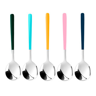 Muỗng Ăn Dưa Hấu Bằng Thép Không Gỉ Nhiều Màu Phong Cách Hàn Quốc
