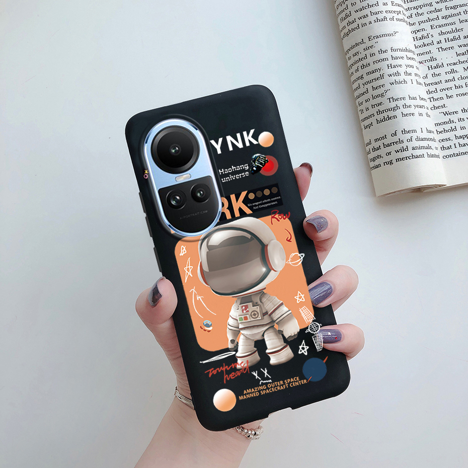 Ốp Điện Thoại Silicon Mềm Hình Phi Hành Gia Cho OPPO Reno 10  / Reno 10 Pro  2023 Reno10 10Pro 5G