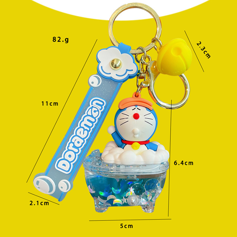 Móc Khóa Hình Bình Nước Tắm Doraemon Đáng Yêu