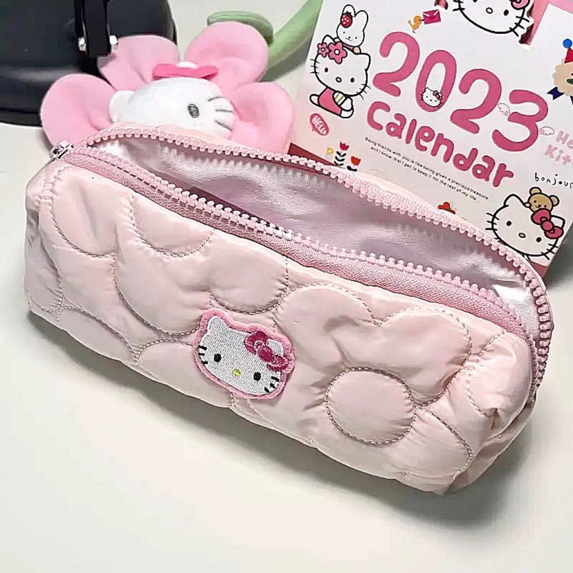 Bóp Viết Cỡ Lớn In Hình Mèo Hello Kitty Dễ Thương Chất Lượng Cao