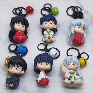 Set 6 mô hình nhân vật phim hoạt hình inuyasha 7-8cm