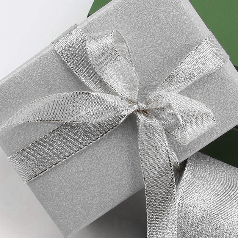 Cuộn Dây Ruy Băng Satin Hai Viền Ren Màu Vàng / Bạc 22m Trang Trí Tiệc Cưới / Sinh Nhật / Giáng Sinh