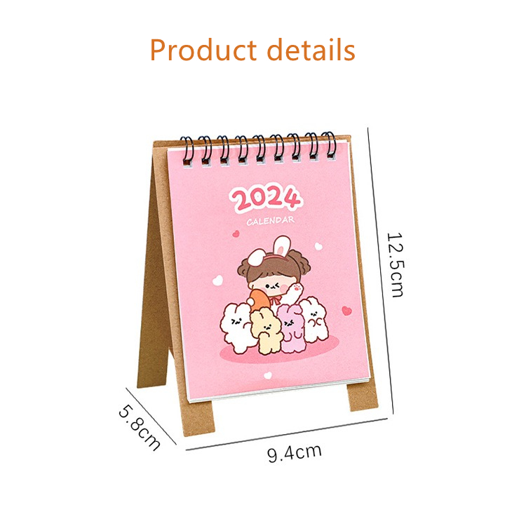 Lịch Để Bàn mini Kiểu Dáng Hoạt Hình Dễ Thương
