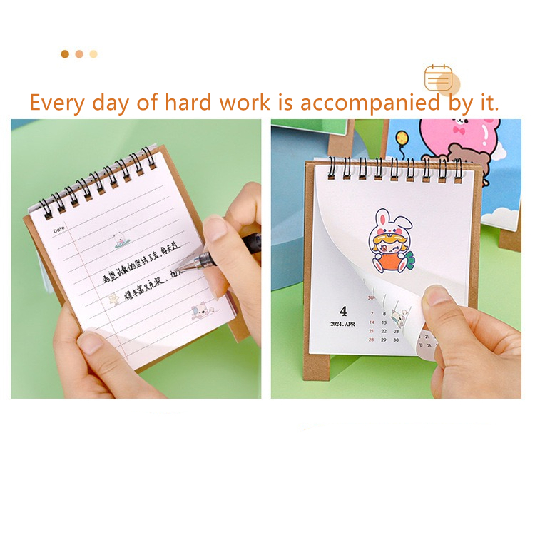 Lịch Để Bàn mini Kiểu Dáng Hoạt Hình Dễ Thương