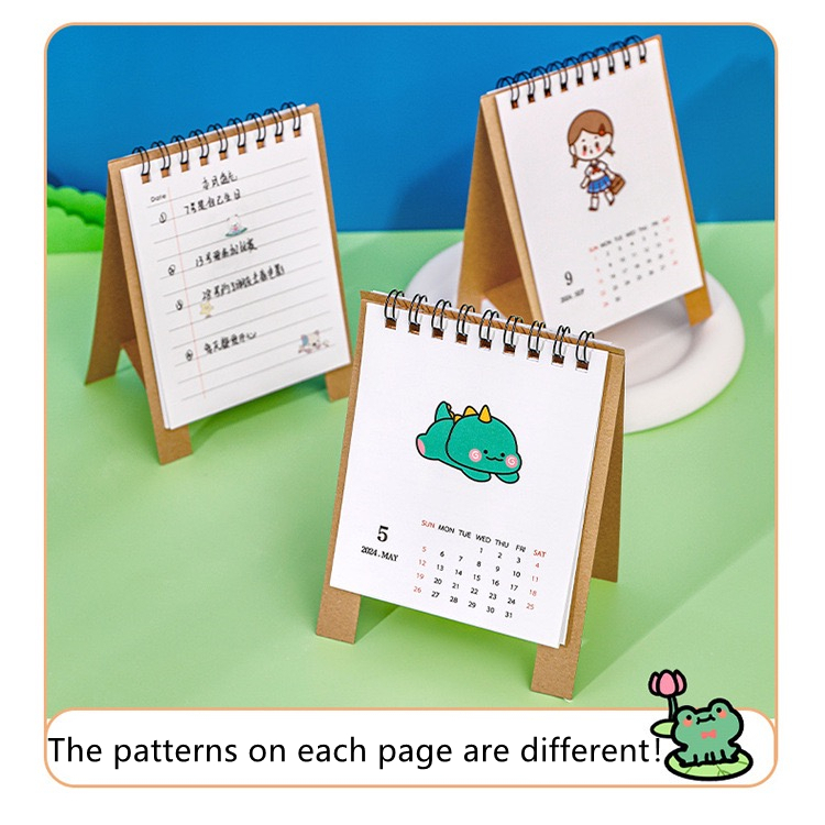 Lịch Để Bàn mini Kiểu Dáng Hoạt Hình Dễ Thương