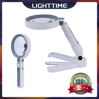 Kính Lúp Cầm Tay 5X 11X 18 Bóng LED Có Thể Sạc Lại Đa Năng Tiện Dụng