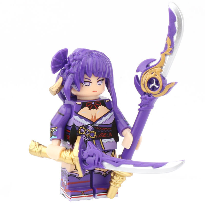 Genshin Bộ Đồ Chơi Lắp Ráp Mô Hình Nhân Vật shogun zhongli hutao Barbos