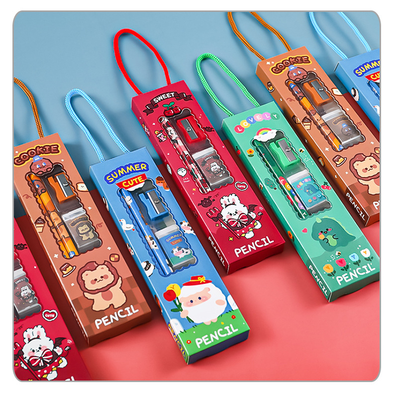 Bộ 5 Cục Tẩy Bút Chì Kiểu Dáng Hoạt Hình Dễ Thương