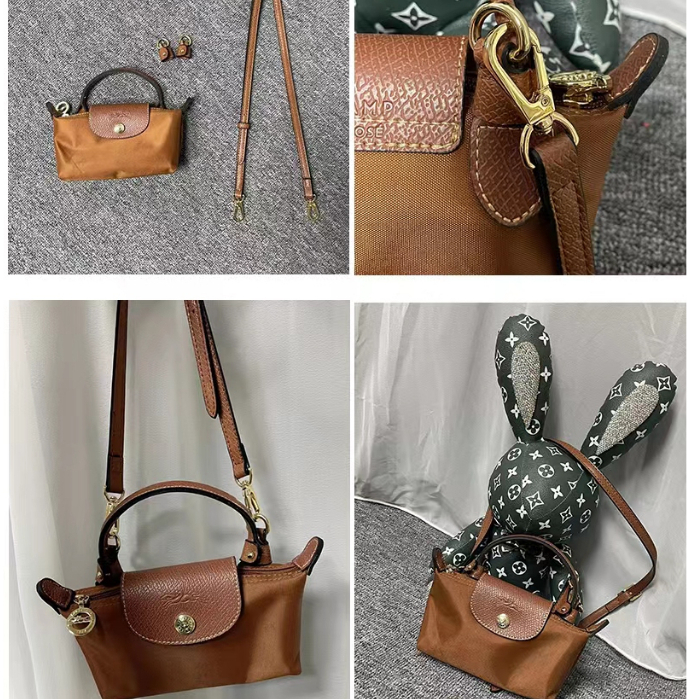 LongChamp shoulder strap first-layer cowhide can be freely adjusted in length