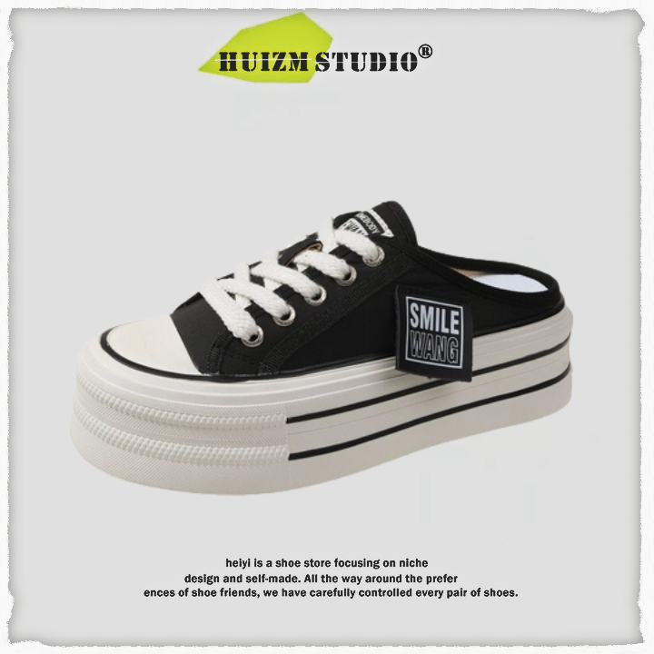 Huizumei Giày Tăng Chiều Cao Hở Ngón Đế Dày Thời Trang Mùa Hè Dễ Phối Đồ