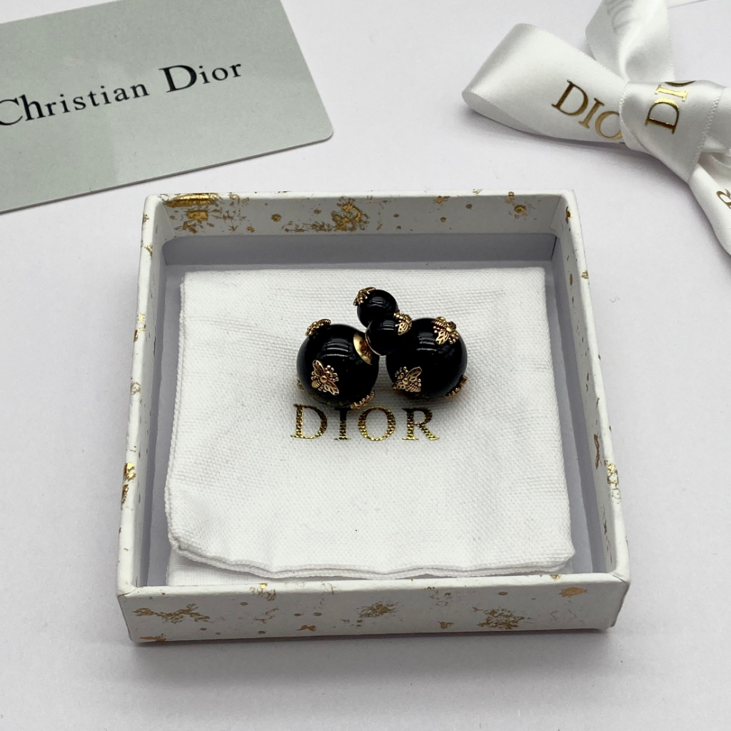 Bông Tai Mạ Bạc 925 Hình Chữ Đính Ngọc Trai Thời Trang