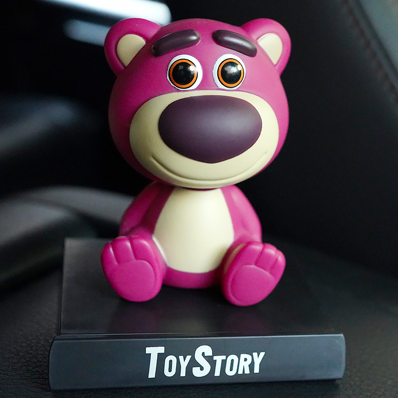 Mô Hình Đồ Chơi Nhân Vật Lotso Alien Lots-o '- Huggin' 9cm Trong Phim Toy Story Bằng PVC Có Giá Đỡ Điện Thoại