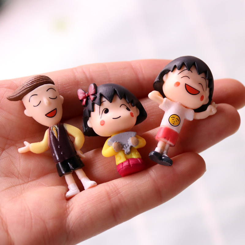 Set 6 Mô Hình Nhân Vật Phim Hoạt Hình Maruko 3-7cm Bằng PVC